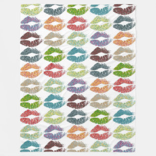 Stilvolle farbenfrohe Lips #16 Fleecedecke