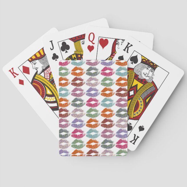 Stilvolle farbenfrohe Lips #27 Spielkarten (Rückseite)