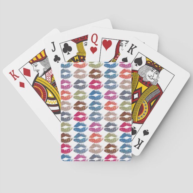 Stilvolle farbenfrohe Lips #30 Spielkarten (Rückseite)