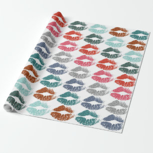 Stilvolle farbenfrohe Lips #33 Geschenkpapier