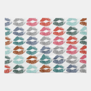 Stilvolle farbenfrohe Lips #33 Geschirrtuch