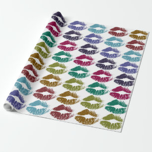 Stilvolle farbenfrohe Lips #35 Geschenkpapier