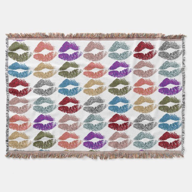 Stilvolle farbenfrohe Lips #39 Decke (Vorderseite)