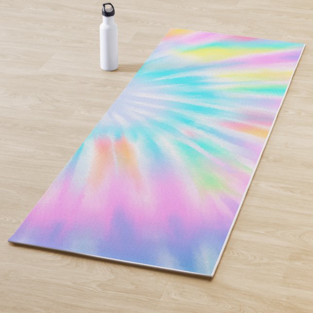 Stilvolle farbenfrohe Regenbogen-Gefärbte Krawatte Yogamatte (Beispiel)