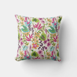 Stilvolle farbenfrohe Sommer-Tropenblumenmuster Kissen