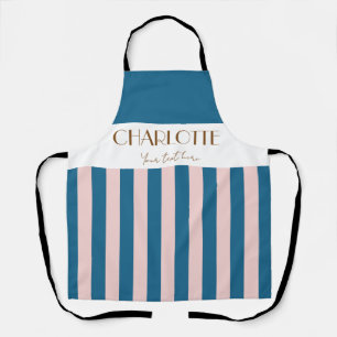 Stilvolle farbige Streifen Nautical Blue Vorlage Schürze
