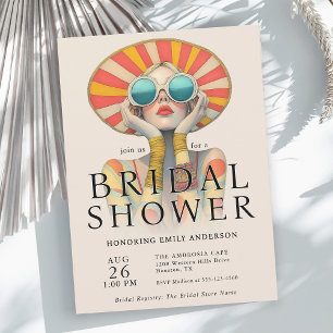 Stilvolle Fashionista Bridal Dusche Einladung