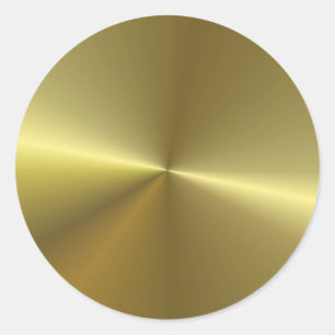 Stilvolle Faux-Gold-Metalloptik leere Vorlage Runder Aufkleber
