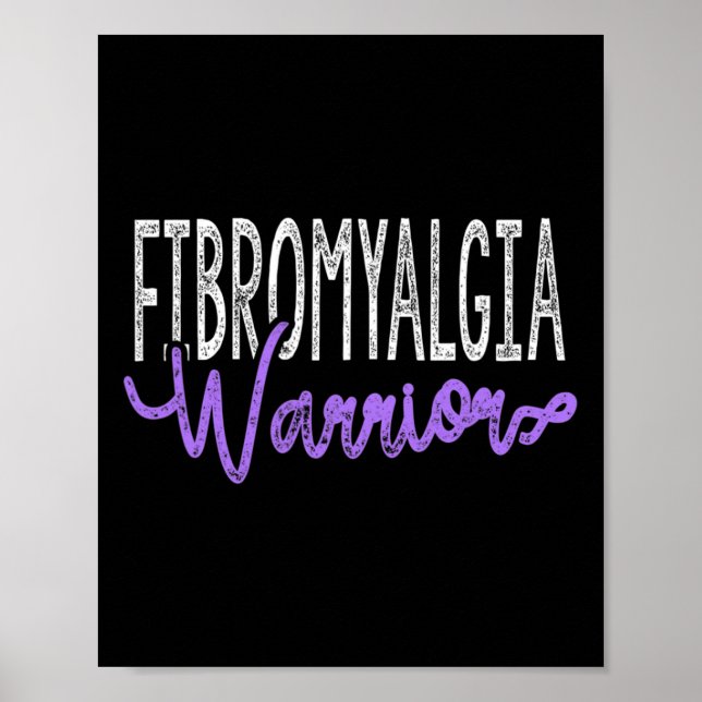 Stilvolle Fibromyalgia Warrior Poster (Vorne)