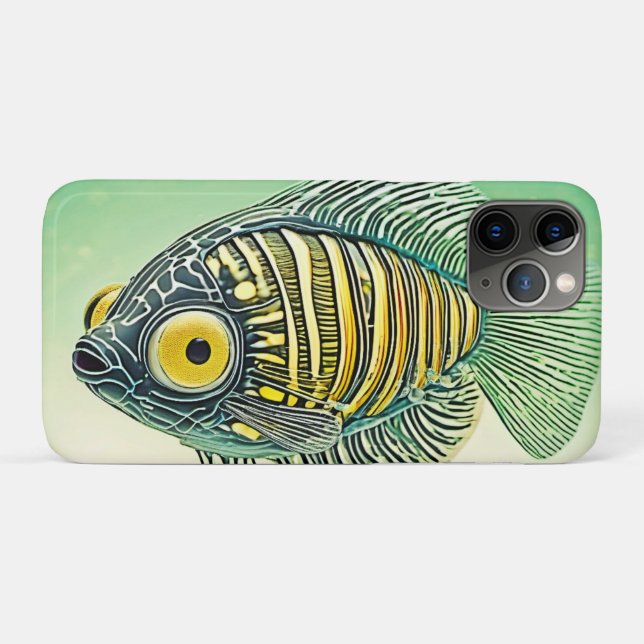 Stilvolle Fischkunst Case-Mate iPhone Hülle (Rückseite (Horizontal))