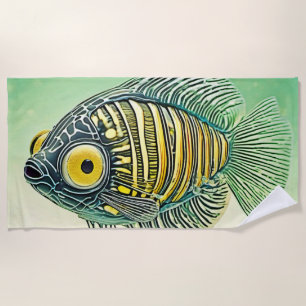 Stilvolle Fischkunst Strandtuch
