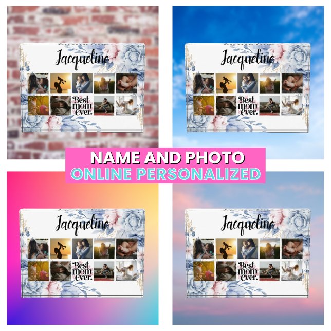 Stilvolle Floral Beste Mama je Foto Collage (Stylish Floral Best Mom Ever Photo Collage
)