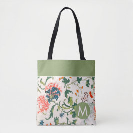 Stilvolle Floral Monogram Tasche