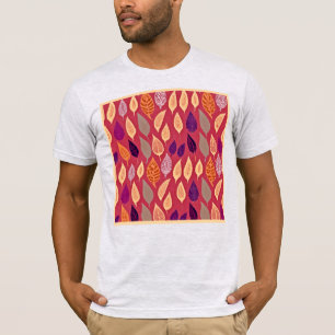 Stilvolle Foliage Elegance Muster T-Shirt