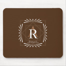 Stilvolle Frame Brown Monogram Mousepad