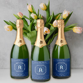 Stilvolle Frame Navy Monogram