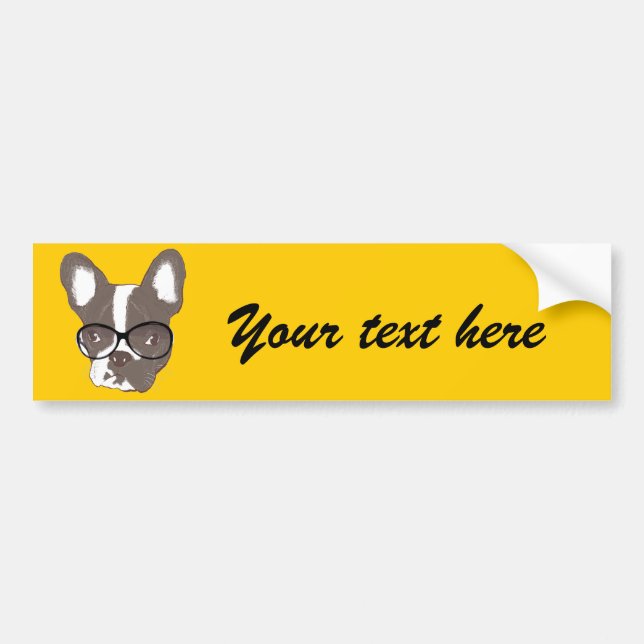 Stilvolle französische Bulldogge Autoaufkleber (Vorne)