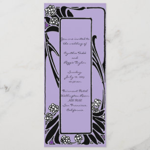 Stilvolle französische Jugendstil-Blume Einladung
