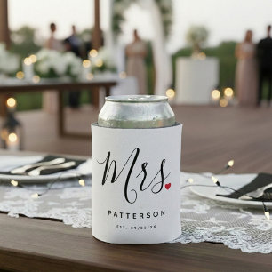 Stilvolle Frau Custom Nachname & Date Wedding Dosenkühler