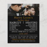 Stilvolle Frisur, Männerwerbung Flyer<br><div class="desc">Stilvolle Hair Cut,  Männerwerbewerber Flyer im Business Card Store.</div>