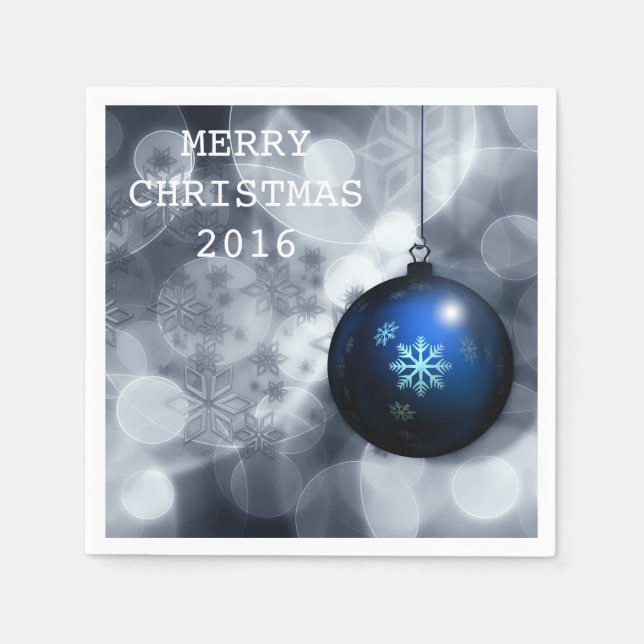 Stilvolle Frohe Weihnachten - Happy Holiday 2016 Serviette (Vorderseite)