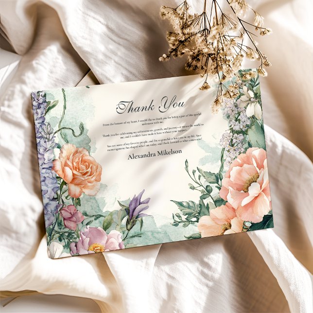 Stilvolle Frühlingsparty für Wildblume Dankeskarte (Von Creator hochgeladen)