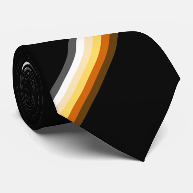 Stilvolle Gay Bear Pride Flag Schwarz Krawatte (Gerollt)