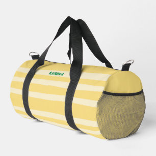 Stilvolle gelb gestreifte Sommerferien Duffle Bag