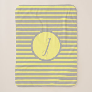 Stilvolle gelbe Streifen J Monogram-Schraubenleder Sherpadecke