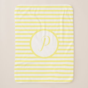 Stilvolle gelbe Streifen P Monogram-Seitenklemme Sherpadecke