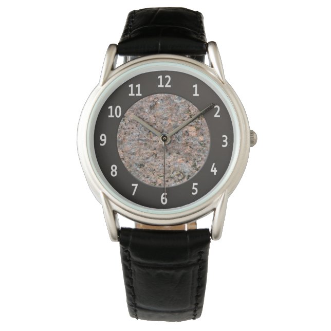 Stilvolle Geologie Rock Texture Armbanduhr (Vorderseite)