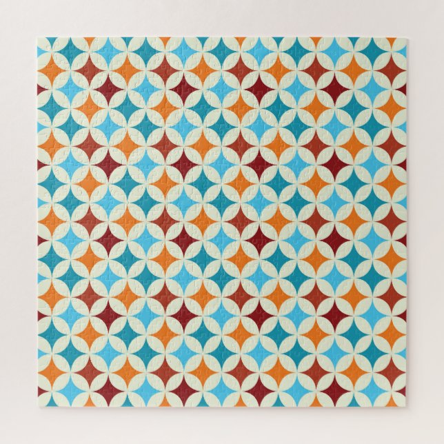 Stilvolle Geometrie: Vintages nahtloses Muster (Vertikal)
