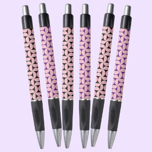 Stilvolle geometrische Formen Muster in rosa Farbe Kugelschreiber