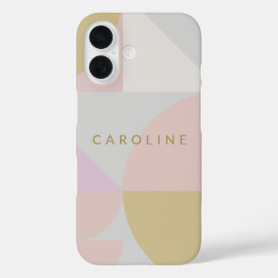 Stilvolle, geometrische Formen Personalisiert iPhone 16 Hülle