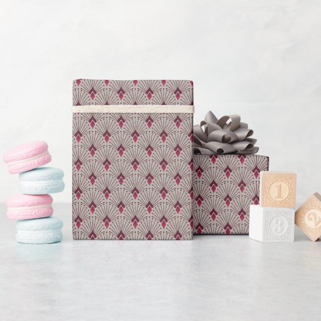 Stilvolle geometrische Muster, Art Deko. Geschenkpapier (Babyparty)