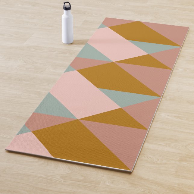 Stilvolle geometrische Muster Hübsche Erdneutrale Yogamatte (Beispiel)