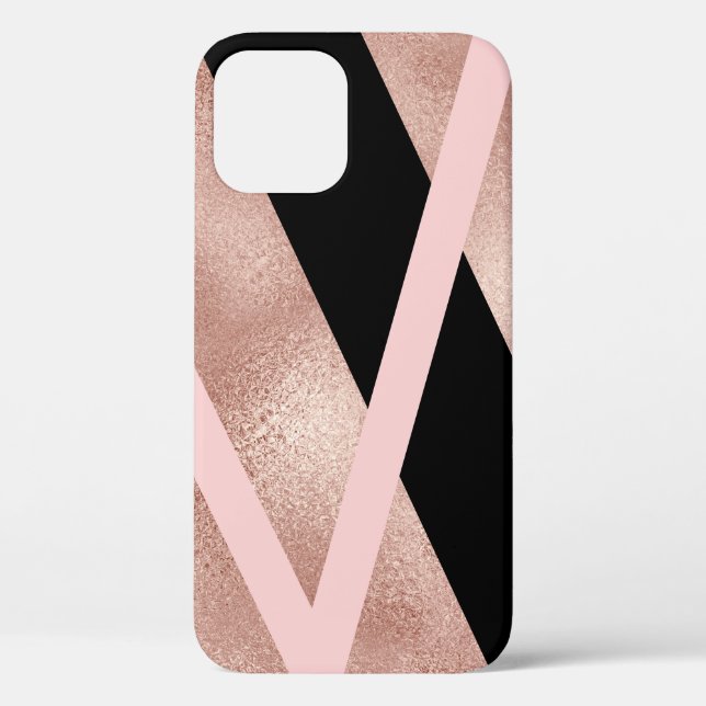 Stilvolle geometrische Rose in Rosa Case-Mate iPhone Hülle (Rückseite)