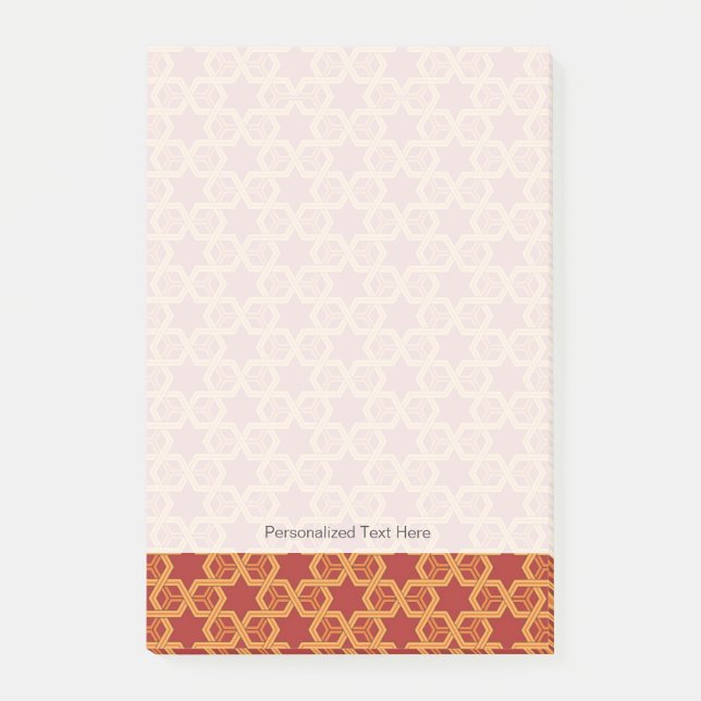 Stilvolle geometrische Verzierung Post-it Klebezettel (Vorderseite)