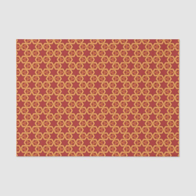 Stilvolle geometrische Verzierung Seidenpapier (Vorderseite)