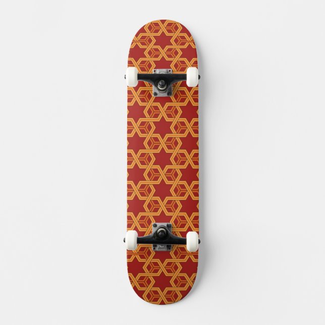 Stilvolle geometrische Verzierung Skateboard (Vorderseite)