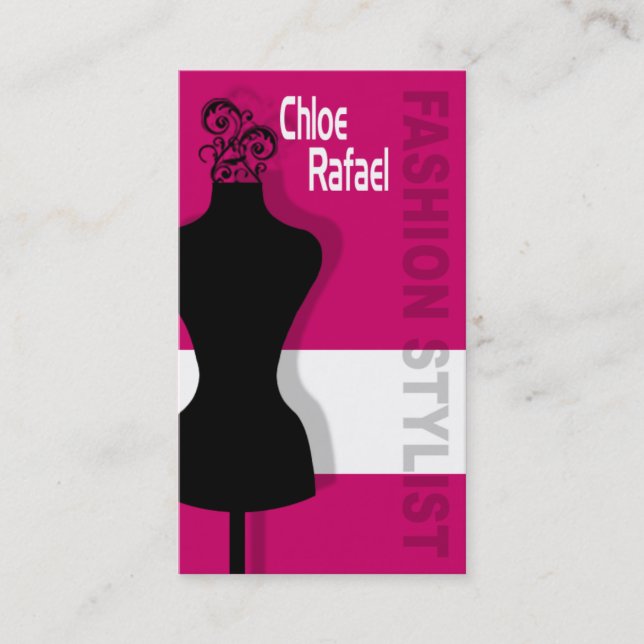 Stilvolle Geschäfts-Karte "Mode-Stylist " Visitenkarte (Vorderseite)