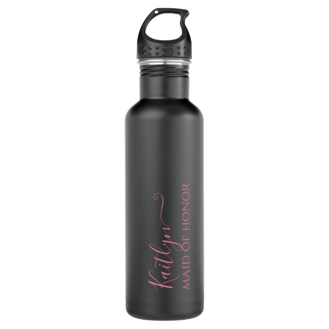 Stilvolle Geschenke für moderne Trauzeugin | PERSO Edelstahlflasche (Vorderseite)