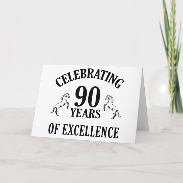 Stilvolle Geschenkideen zum 90. Geburtstag Karte (Vorderseite)