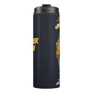 Stilvolle Giraffe Tiermode Thermosbecher