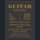 Stilvolle Gitarrenunterricht Werbung Flyer<br><div class="desc">Gitarrenunterricht Werbe-Flyer durch den Business Card Store.</div>