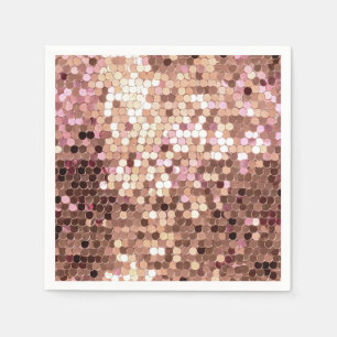 Stilvolle Glam Rose Gold Blush Pink Confetti Serviette