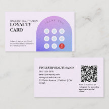 Stilvolle Glitzer Beauty Nail Salon Loyalty Card