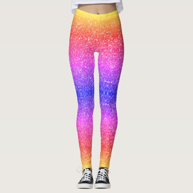 Stilvolle Glitzer Leggings (Vorderseite)