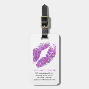 Stilvolle Glitzer Lips #11 Gepäckanhänger