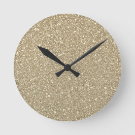 Stilvolle Glitzer-Uhr Runde Wanduhr